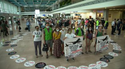 Action de désobéissance civile à l’aéroport Marseille-Provence : les biocarburants pour l’aviation ne sont pas la solution !