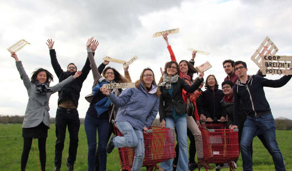 Les membres du projets Breizh'i'potes, supermarché coopératif de Rennes
