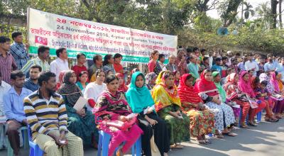 Sitting des survivantes du Rana Plaza