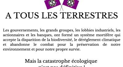 affiche Extinction Rebellion