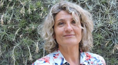 Catherine Bonduau-Flament est directrice de l'association ECOBATP LR. Elle co-animait les OFF du Développement Durable à Montpellier (34), le 29 juin 2017.