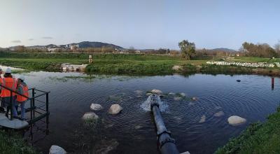 Système de recharge de l'aquifère côtier du Gapeau par des eaux de rivière (Aquarenova), développé par Suez à Hyères (Var). © BRGM - Géraldine Picot-Colbeaux