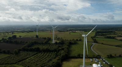 Les quatre éoliennes du parc de Boquého et Plouagat (22) ont été inaugurées en octobre. Elles fourniront de l’électricité à 12 000 foyers. © EDPR