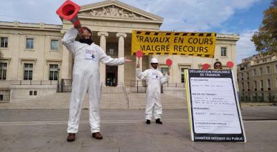 Le collectif « Stop extension aéroport Marseille-Provence » dénonce le passage en force de l’aéroport, qui engage ses travaux d'extension en pleine COP 26 au mépris du recours contentieux porté par les associations nationales et locale