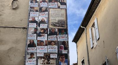 Crédit photo : Elodie Potente. « Je suis né à la maternité de Die », une campagne d’affichage pour défendre la maternité avant sa fermeture en 2017