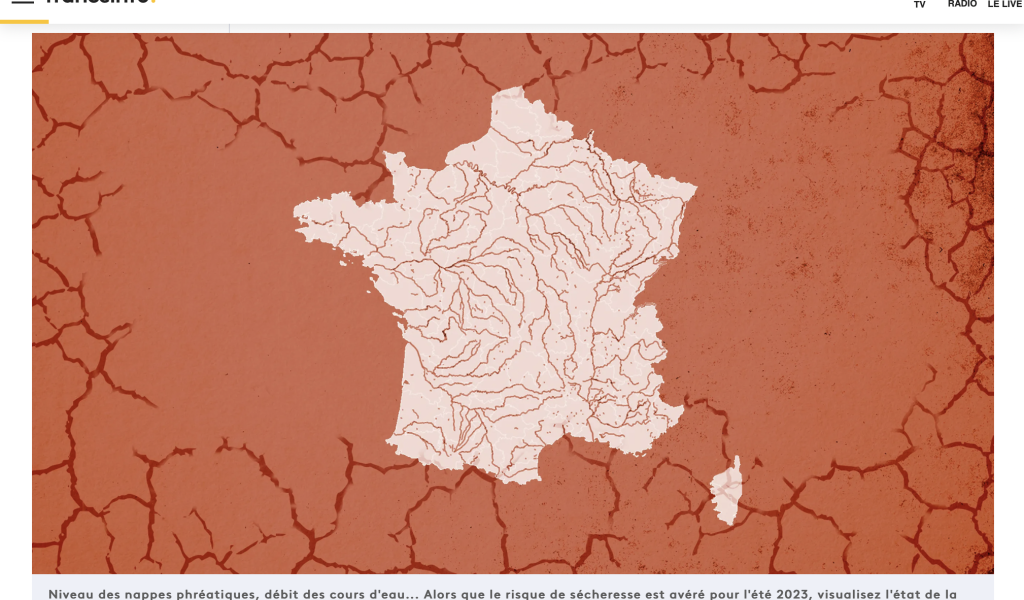 capture d'écran de la plateforme web Franceinfo 