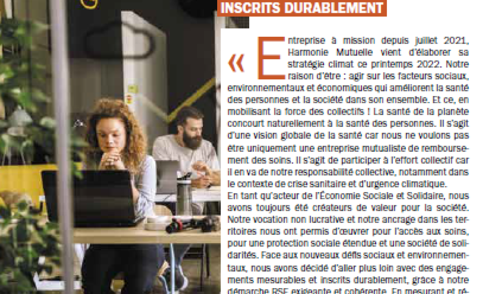 La révolution au travail - supplément Harmonie Mutuelle - ST34