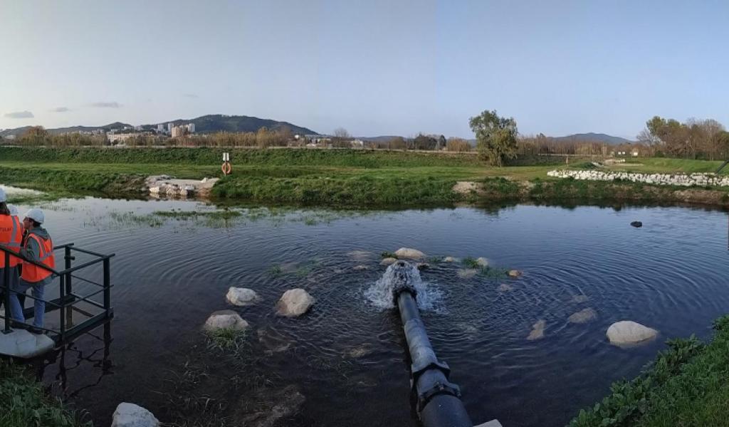 Système de recharge de l'aquifère côtier du Gapeau par des eaux de rivière (Aquarenova), développé par Suez à Hyères (Var). © BRGM - Géraldine Picot-Colbeaux